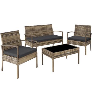 tectake - Wicker Tuinset zitgroep Sparta - bank+stoelen+tafel - natuurkleur product