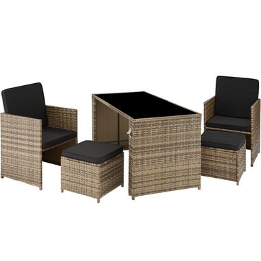 tectake - loungeset Palermo - wicker - natuurkleur product