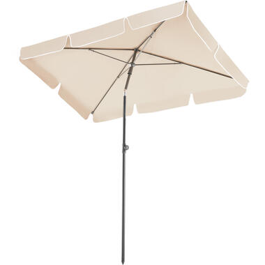 tectake® Parasol rechthoekig - Kantel hoogte verstelbaar - stokparasol - beige product