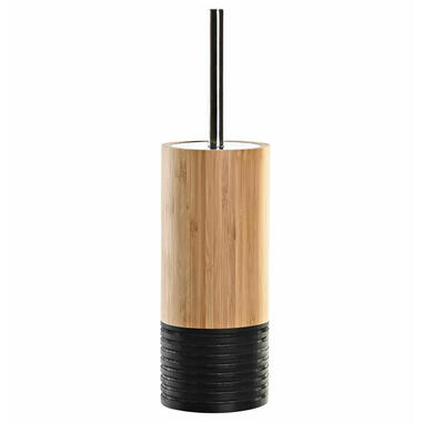 Items Toiletborstel - bamboe hout - bruin zwart- 37 x 10 cm product