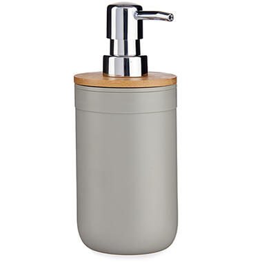 Berilo Zeeppompje zeepdispenser - kunststof - lichtgrijs - 350 ml product