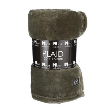 In The Mood Collection Famke Fleece Plaid - 180 x 130 cm - Donkergroen product