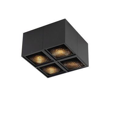 QAZQA Design spot zwart 4-lichts - Qubo Honey product