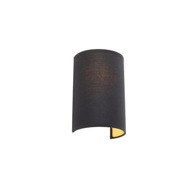 QAZQA Moderne wandlamp zwart en goud - Simple Drum product