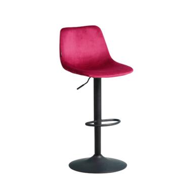 Barkruk Nora velvet roze draaibaar - Zithoogte 82 cm - Stof - Bordeaux product