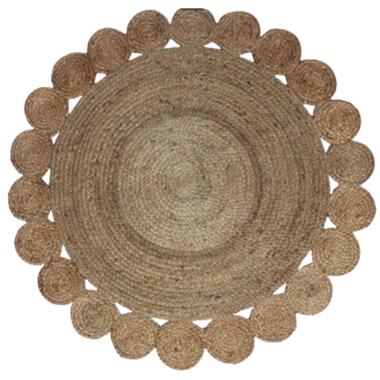 Dutch Lifestyle - Jute - Rond vloerkleed - 120 cm - Beige product