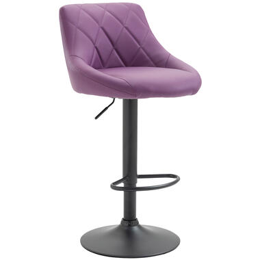 CLP Barkruk Lazio zwart Frame - Kunstleer - purper product