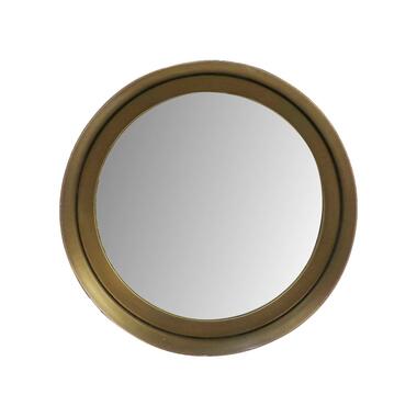 Wandspiegel Fletcher Rond - ø20 - antique gold - Metaal/glas product