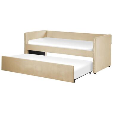 TROYES - Slaapbank - Beige - Fluweel product