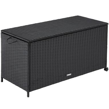 tectake® Wicker Opbergbox - Weerbestendig met Deksel voor Tuin en Balkon product