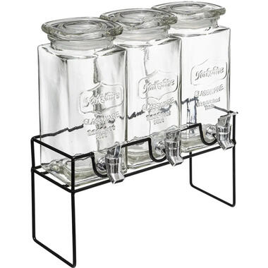 Excellent Houseware Dranksdispenser/limonadetap - 3 st - glas - 1,5 liter product