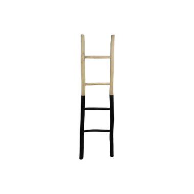 Decoratieve ladder - 45x4x150 - Naturel/zwart - Teak product