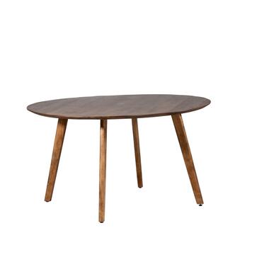 Eettafel Rond 130cm - Naturel - Mangohout - Tafel Oslo product