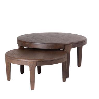 Salontafel Set van 2 - Acaciahout - Rond - Tafel Mio product