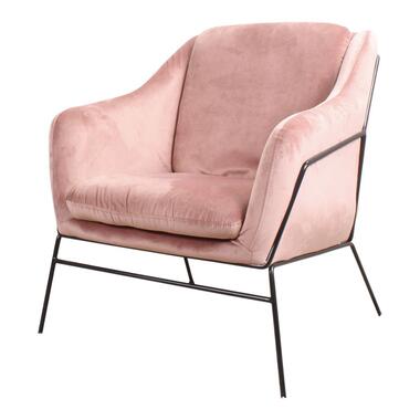DS4U - Antonio fauteuil velvet roze product