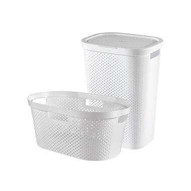 Curver Infinity Recycled Wasmand 60L + Wasmand 40L - Wit product