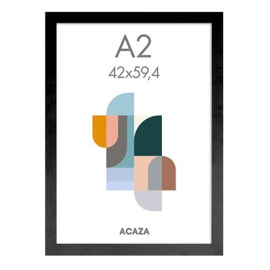 ACAZA Fotokader A2 Formaat - Fotolijst in MDF Hout - 42 x 59,40 cm - Zwart product