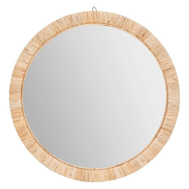 Atmosphera Wandspiegel - rond - D60 cm - rotan - beige - spiegel product