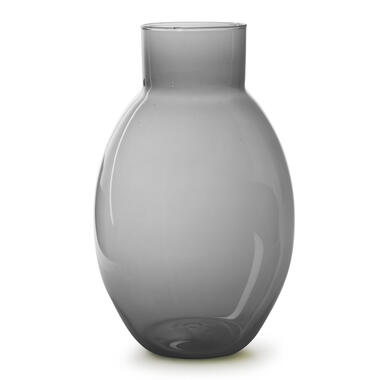 Jodeco bloemenvaas - Eco transparant smoke glas - H32 x D20 cm product