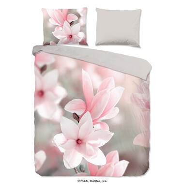 Pure Dekbedovertrek "magnolia bloemen" - Roze - (240x200/220 cm) - Microfiber product