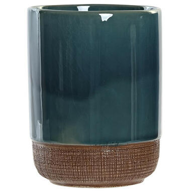 Items - Badkamer tandenborstel beker - Polystone - Emerald groen 10cm product