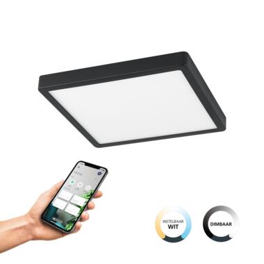EGLO connect.z Fueva-Z Smart Opbouwlamp - 28,5 cm - Zwart - Dimbaar product