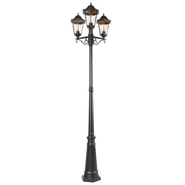 Qazqa staande buitenlampen havana zwart e27 product