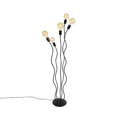 QAZQA Design vloerlamp zwart 5-lichts - Wimme product