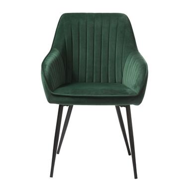 Eetkamerstoel Velvet - Groen - 59x58x83,5cm - Stoel Melfort product