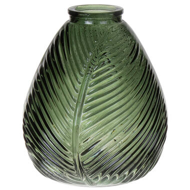Bellatio Design Vaas - groen transparant glas - D14 x H16 cm product