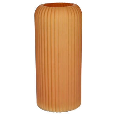 Bellatio Design Vaas - oranje - matglas - D9 x H20 cm product