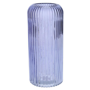 Bellatio Design Vaas - lavendel - transparant glas - D9 x H20 cm product