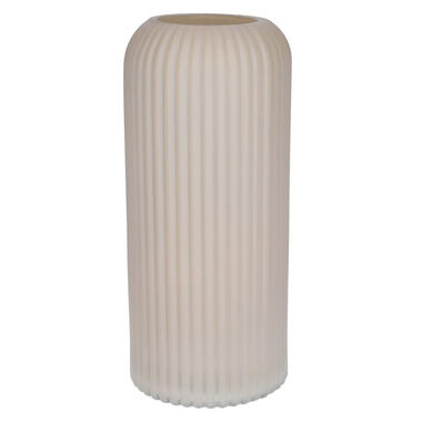 Bellatio Design Vaas - creme - matglas - D10 x H25 cm product