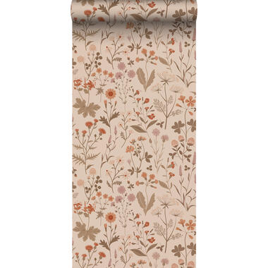 ESTAhome behang - veldbloemen - terracotta roze - 0,53 x 10,05 m - 139597 product