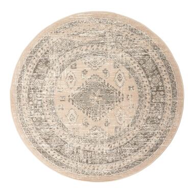 Interieur05 rond vintage Aila vloerkleed zand/beige - 160 x 160 cm product