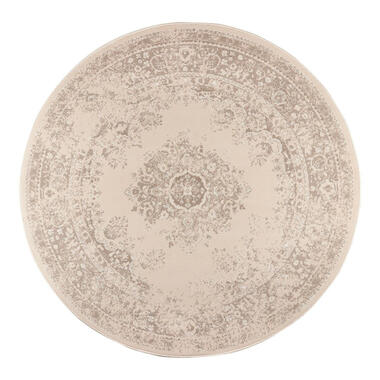 Interieur05 rond vloerkleed Keshan zand/beige - 120 x 120 cm product