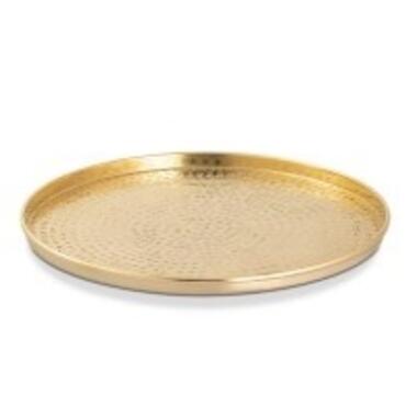 Parya Home - Decoratief Dienblad ø 40 cm Rond - Goud - Metaal product