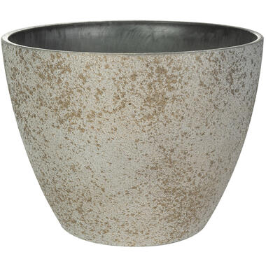 Ter Steege Bloempot/plantenpot - buiten - beige/goud - D29/H22 cm product