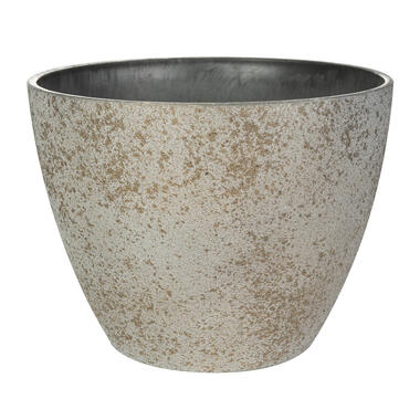 Ter Steege Bloempot/plantenpot - buiten - beige/goud - D13/H12 cm product