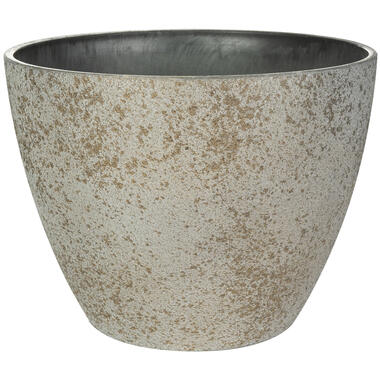 Ter Steege Bloempot/plantenpot - buiten - beige/goud - D43/H33 cm product