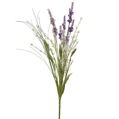 Everlands Kunsttak lavendel - lila paars - kunststof - H75 cm product