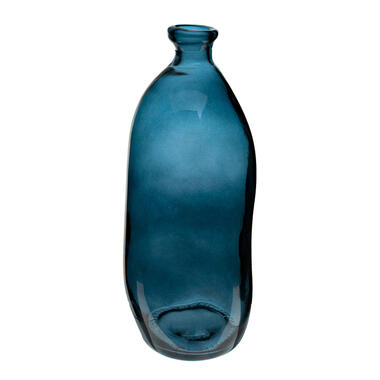 Atmosphera fles vaas - blauw transparant - glas - H51 x D23 cm product