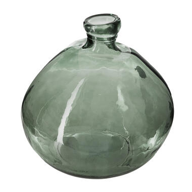 Atmosphera bol fles vaas - groen transparant glas - H22 x D21 cm product