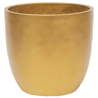 Mega Collections Plantenpot - keramiek - goud - D18 cm product