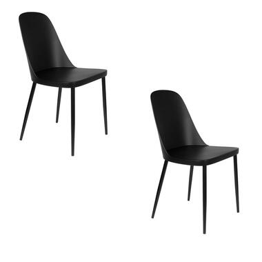 Rein Living Pip Eetkamerstoel - Zwart - Set van 2