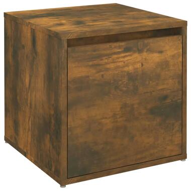 vidaXL Opbergbox met lade 40,5x40x40 cm bewerkt hout gerookt eiken product