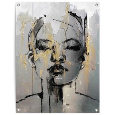 Tuinposter - Golden Face - 80x60 cm Canvas product