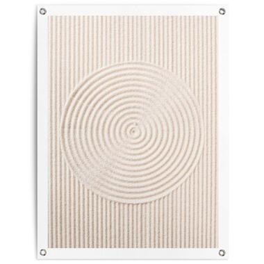 Tuinposter Zandcirkels - 80x60cm - Beige product