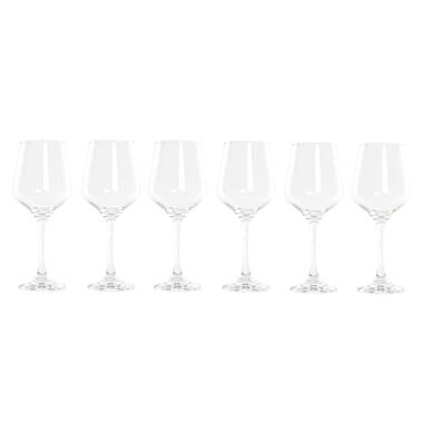 Items Wijnglazen - 6 stuks - transparant - glas - 410 ml product