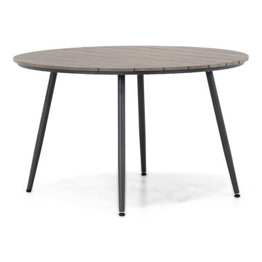 Dining Tuintafel Rond 125 cm Aluminium/polywood Grijs Matale product